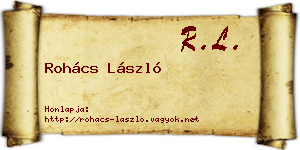 Rohács László névjegykártya