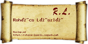 Rohács László névjegykártya