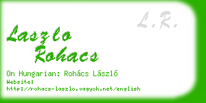 laszlo rohacs business card